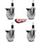 Service Caster 5'' Nylon Swivel 1-3/8'' Expanding Stem Caster Set with Brake, 4PK SCC-EX20S514-NYS-PLB-138-4 - alternate 2
